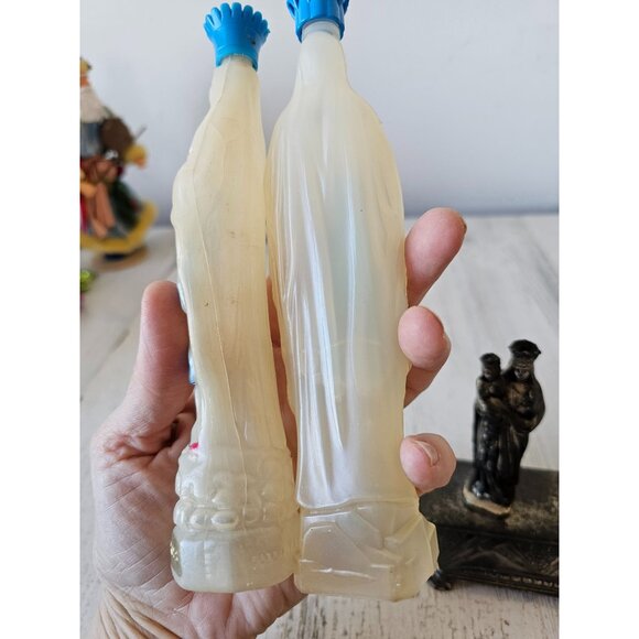 Vintage Virgin Mary inkwell holy water lourdes dicamni container religious Franc - Picture 7 of 11
